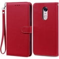thumbnail image 1 of For Xiaomi Redmi 5 Plus Case Redmi 5 Shockproof Wallet Flip Case for Xiomi Redmi 5 plus 5plus Phone Cases Leather Fundas Shell Dark Red -Strap For Redmi 5, 1 of 6