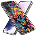 thumbnail image 2 of MUNDAZE Samsung Galaxy S23 Ultra Shockproof Clear Hybrid Protective Phone Case Psychedelic Trippy Death Skull Pop Art Cover, 2 of 5