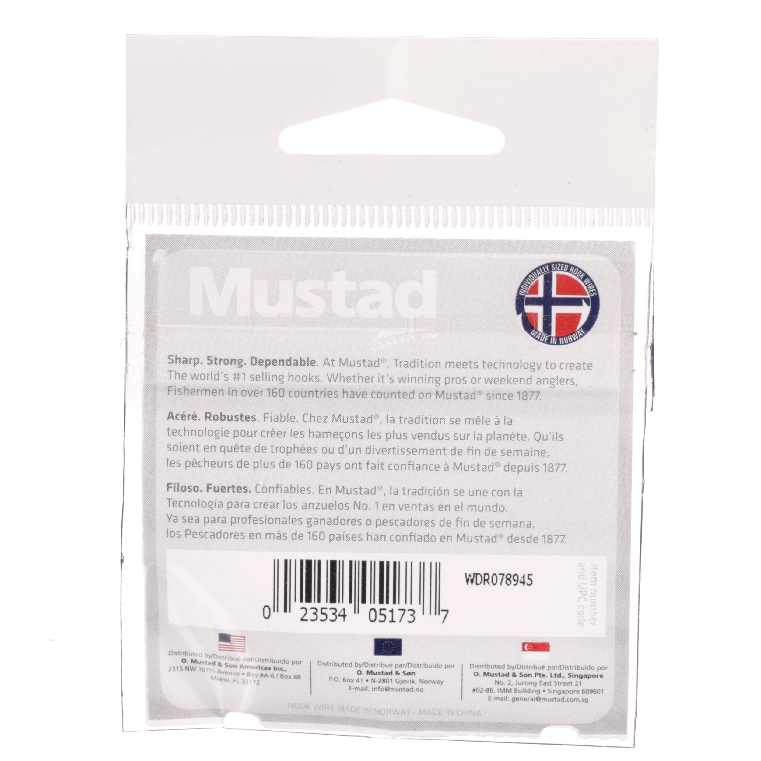 Mustad Down Eye Baitholder Hook (Nickel) - Size: 3/0 10pc