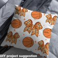 thumbnail image 2 of Homewish Orange Cute Ribbon 01, Kawaii Basketball Print Room Decor Fabric by the Yard, Teens Boys Girls Kids Sewing Fabric, Breathable Home Decor, 2 of 6