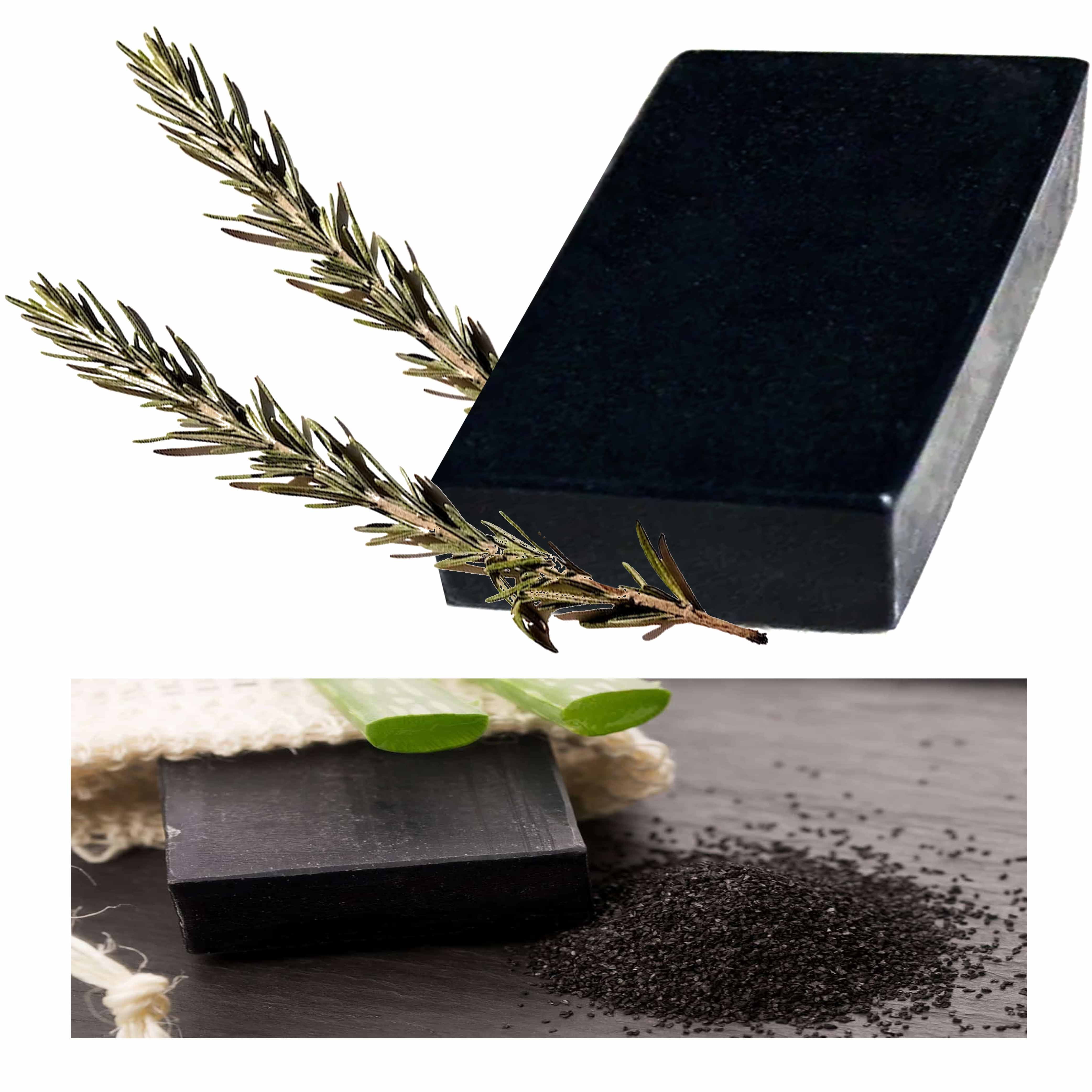 12 Pc Bulk Beauty Bars African Black Soap Natural Rosemary Extract Skin