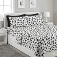 thumbnail image 4 of Say Yes Bedding Hepburn White & Black Floral 100% Cotton Sheet Set with Pillowcase, 4 of 5