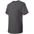 thumbnail image 3 of Hanes TAGLESS Men`s Pocket T-Shirt, M, Smoke Gray, 3 of 8
