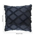 thumbnail image 4 of Taotanxi Navy Soft Polyester Short Wool Velvet Decorative Throw Pillow Covers 18x18 inch White Rectangular Luxury Style Cushion Cases Pillow Shell for Sofa Bedroom, 4 of 6