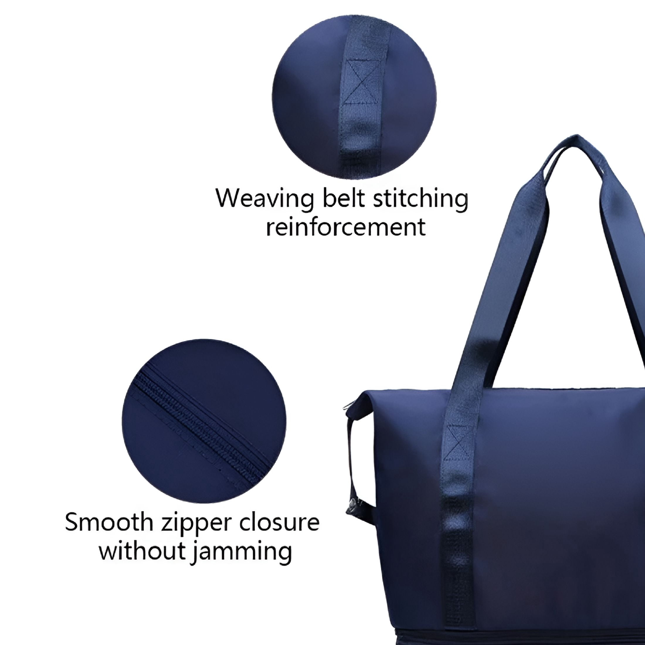 GASTROPOD 2026 New 26In Foldable Travel Bag Expandable, Rolling Duffle Bag with Wheels, Weekender Travel Bag with Rolling Wheels, Tote Bag for Travel, Weekend, Gym, Vacation Dark Blue