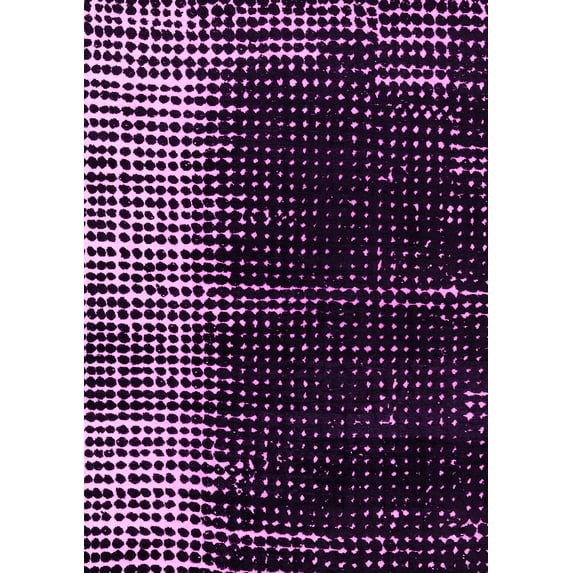 Ahgly Company Indoor Rectangle Abstract Pink Modern Area Rugs, 5' x 7'