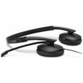 thumbnail image 3 of Lenovo UC VoIP USB-C Wired On-Ear Headset, Black, 3 of 5