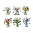 thumbnail image 4 of 6 pegatinas de pared en maceta con flores, adhesivos de vinilo para pared, hojas para baño, sala de yoga y sala de estar, 4 of 9