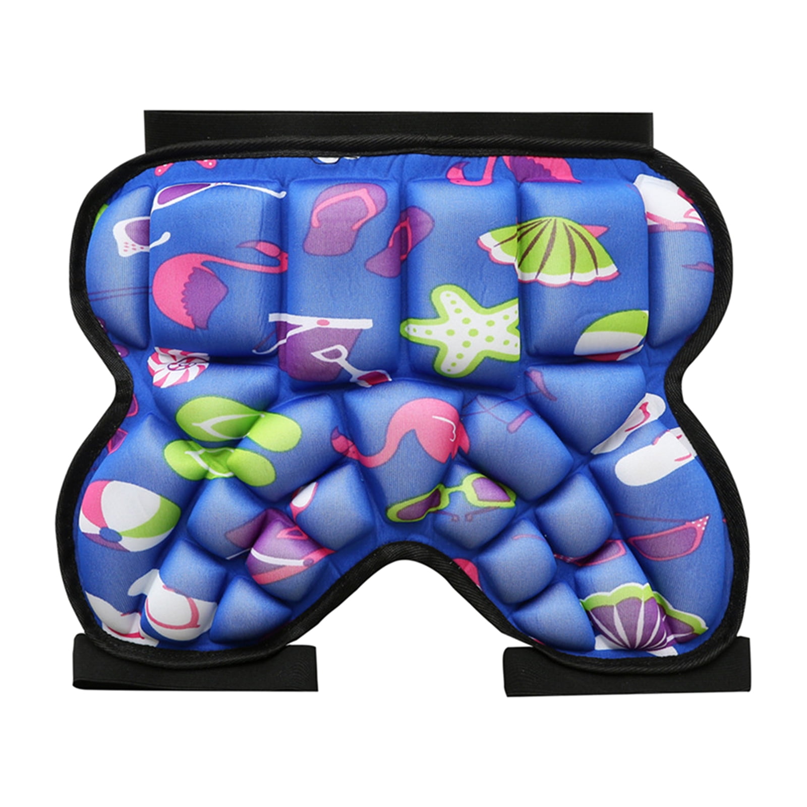 Breathable 3D Padded Hip Pad for Roller Skating blue