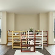 3-Shelf Folding Stackable Bookcase 27.5 Wide-Walnut