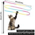 thumbnail image 2 of Cat Toy Rainbow Wand, 3pcs Rainbow Ribbon Wand for Kitten Training, Rainbow Ribbon Cat Charmer Wand Interactive Catcher Wand, 2 of 5