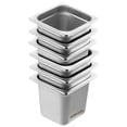thumbnail image 2 of VEVOR 6 Pack Hotel Pans, 1/6 Size Anti-Jam Steam Pan, 0.8mm Thick Stainless Steel Restaurant Steam Table Pan, 6-Inch Deep Commercial Table Pan, Catering Storage Food Pan, for Industrial&Scientific, 2 of 9