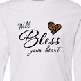 thumbnail image 4 of Inktastic Well Bless your Heart with Leopard Print Long Sleeve Youth T-Shirt, 4 of 5