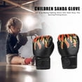 thumbnail image 4 of BLEEUS 2Pcs Boxing Gloves Pu Leather Kickboxing Gloves For Boys Girls Youth Fitness Supplies (Black), 4 of 7