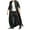 Black, variant on FBMDBB Men's Cardigan Sweaters Men's Ruffle Shawl Collar Cardigan Open Front Lightweight Long Length Drape Cape Overcoat