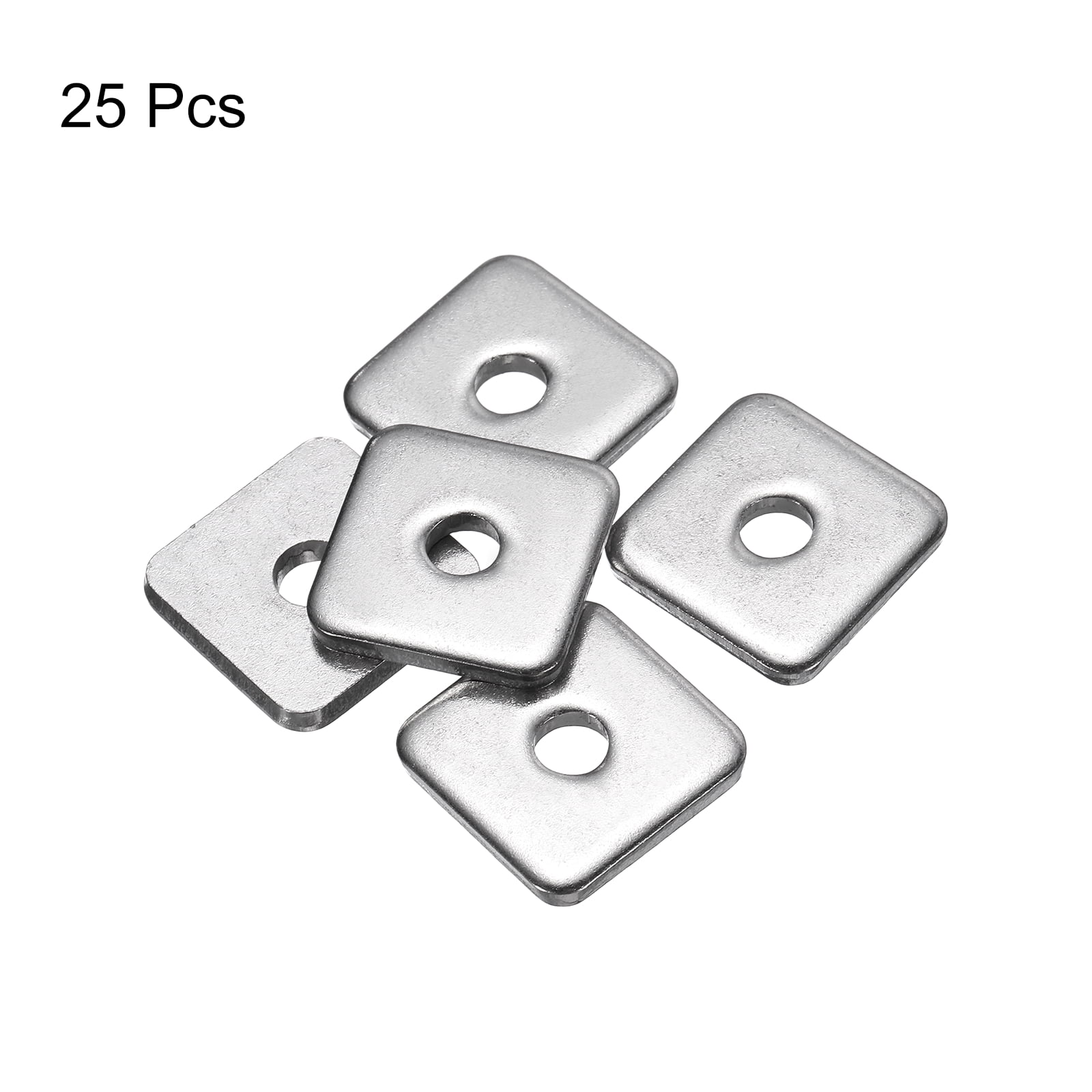 Square Washer, 25Pcs M5x20x20x3mm 304 Stainless Steel Square Plate Washers Flat Pad Spacer Gasket for Hardware Fastener