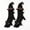 Black, variant on Womens Socks Hall-oween 3D Black Cat Witch Crew Socks, Fall Socks,Size Free Size