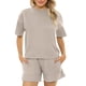 thumbnail image 1 of Tops de Verano de Mujer Casual, Suelto Casual de Dos Piezas, Manga Corta Y Bolsillo Shorts Set, 1 of 6