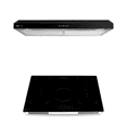 thumbnail image 1 of FLINE | Combo parrilla de inducción y  campana extractora 80 cm | Gabinete | Negra | BEL5BR80, 1 of 8