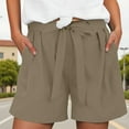 thumbnail image 5 of Gym Shorts Women Pull On Biker Shorts for Women Travel Resort Wear 2025 Casual Women's Casual Summer Shorts With Tie Detail Comfortable Vacation Everyday Wear Trendy Short Pants For Women, 5 of 6