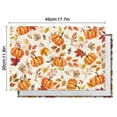 thumbnail image 6 of Farmhouse Thanksgiving Placemats Set of 4, Heat Resistant Machine Washable Linen Table Mats with Pumpkin and Turkey Pattern, Durable Fall Dining Mats for Family Celebration, 6 of 6