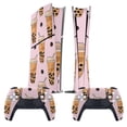 thumbnail image 2 of Skin Sticker for PS5 Slim Standard Disc Digital Edition Console and Controllers Decals for Playstation 5 (Boba Milk Tea,PS5 Digital Edition), 2 of 5
