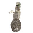thumbnail image 2 of Northlight 48" LED Lighted Rattan Snowman Outdoor Christmas Decoration, 2 of 4