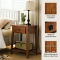 thumbnail image 5 of Leick Home Mission Solid Wood End Table with Drawer and Shelf, Russet Finish, 5 of 22