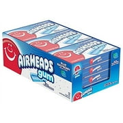 Airheads Candy, Chewing Gum, Blue Rasberry Flavor, Sugar Free, Xylitol, 14 Sticks per Pack, Box of 12 Packs