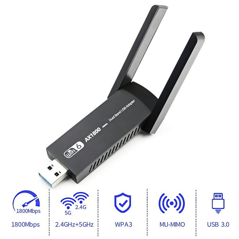 WiFi Network Card 2.4GHz/5GHz Dual Band High-speed Anti