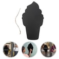 thumbnail image 3 of Ice Cream Shaped Blackboard Recipe Board Coffee Shop Wooden Message Chalkboard, 3 of 4