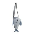 thumbnail image 4 of Bolsa de playa con forma de tiburón para niños, bolsa para recoger conchas, accesorios de natación, multifuncional para guardar juguetes de arena, 9.8 Gris, 4 of 8