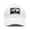 White / Grey patch, variant on Dad Hat with Leather Patch (Rectangle)