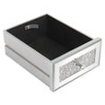 thumbnail image 6 of UBesGoo  Computer Desk, Mirrored Surface Laptop Table, Study Table with 3 Broken Glass Drawer, Silver, 6 of 9