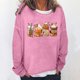 thumbnail image 1 of ICHUANYI Clearance Women Print Round-Neck Long Sleeve Loosen Single Sweatshirt Tops Pullover Blouse ICHUANYI "ICHUANYI", 1 of 5