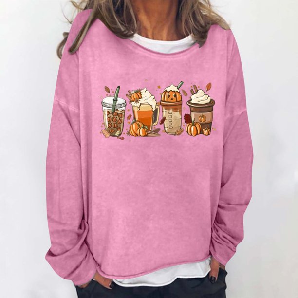 ICHUANYI Clearance Women Print Round-Neck Long Sleeve Loosen Single Sweatshirt Tops Pullover Blouse ICHUANYI "ICHUANYI"