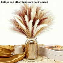 EROCK 60 PCS Pampas Grass Natural Dried Reed Flower Bunch Home Wedding Decor Bouquets