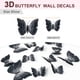 thumbnail image 2 of Uxcell 3D Calcomanías de Mariposa Removibles Fresco Sticker Art Decals PVC Negro 12pcs, 2 of 7