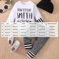 thumbnail image 4 of Staki Newborn Outfit Boy with Hat Baby Boy Clothes Set Bodysuit Top Suspender Pants Hat Newborn 3pcs Outfit 12 18 Months(White, 12-18 Months), 4 of 6