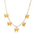 thumbnail image 1 of Collar con colgante de mariposa para mujer, Gargantilla con dije de mariposas, Luna y estrella, joyería de moda Bohemia, regalo, 1 of 5