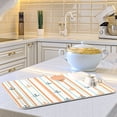 thumbnail image 6 of Yayeee Dish Drying Mat for Kitchen Counter 16"x18" Microfiber Absorbent Pad, Beige Nautical Pattern, 6 of 7