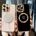 thumbnail image 5 of Magnetic Case for iPhone 13 Pro Max Phone Case for Women, Cute Love Heart Soft Magsafe Case, Raised Full Camera Lens Protection for iPhone 13 Pro Max Phone Case Magsafe (6.7")- White, 5 of 7