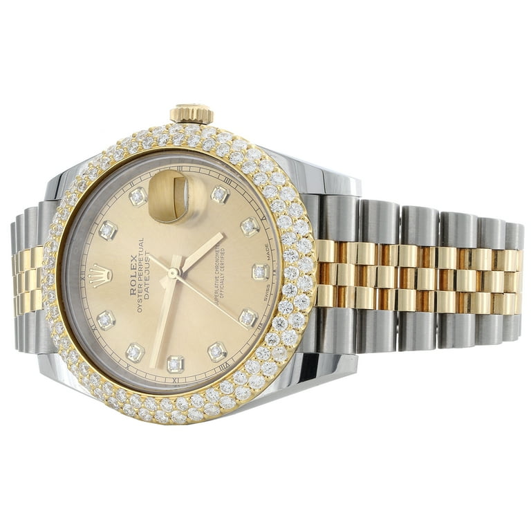 mens rolex diamond bezel