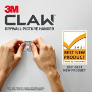 3M CLAW Drywall Picture Hanger, Holds 15 lbs, 1 Hanger/Pack