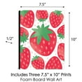 thumbnail image 5 of Big Dot of Happiness Berry Sweet Strawberry - Fruit Kitchen Wall Art and Kids Room Decor - 7.5 x 10 inches - Set of 3 Prints, 5 of 8