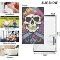 thumbnail image 5 of Coolnut Hand Towels Set - Cartoon Skull Pattern Print for Bathroom Kitchen Travel 16×28 in/2 Pcs, Cotton Bath Towels Lightweight Quickdry for Bathroom Ktichen Travel SPA Gym, 5 of 6