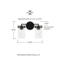 thumbnail image 4 of Capital Lighting 148721-539 Fuller 2 Light 15" Wide Vanity Light - Brass, 4 of 7