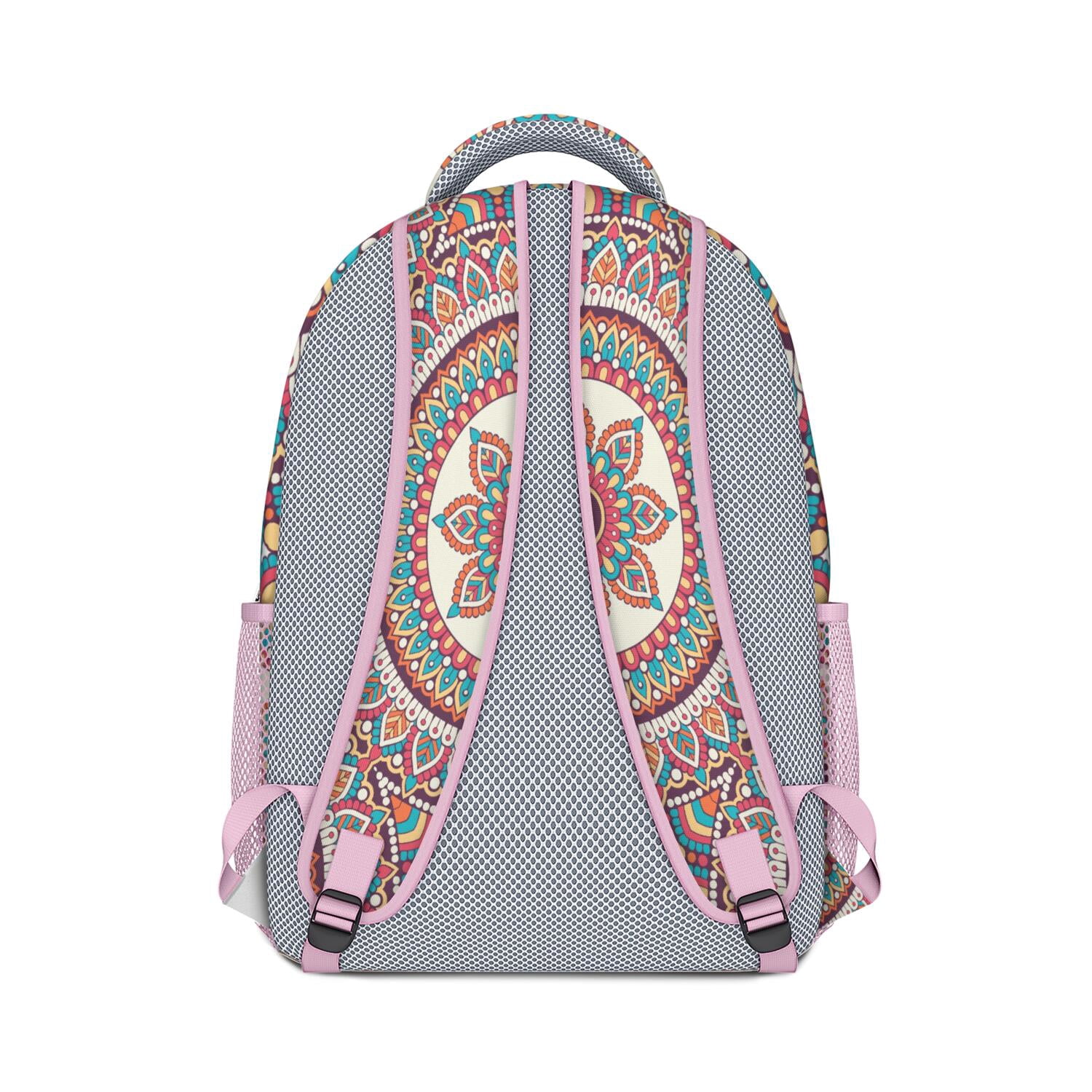 Exotic Cultural Mandala Waterproof School Bag - Ergonomic Backpack for College Students & Commuters