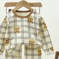thumbnail image 5 of TOWED22 Infant Toddler Winter Clothes Outfits Long Sleeve Graphic Crewneck T-Shirt Sweatpants Cozy 2 Piece Set(Coffee,3-4 Y), 5 of 5