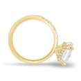 thumbnail image 4 of 2.00Ct Princess Cut Moissanite Solitaire Engagement Ring, Wrap Hidden Halo & Pavé, 14K Yellow Gold, 4 of 7